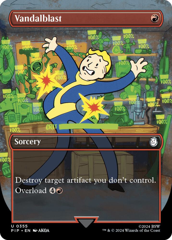 Vandalblast (Borderless) 355 card from Universes Beyond: Fallout
