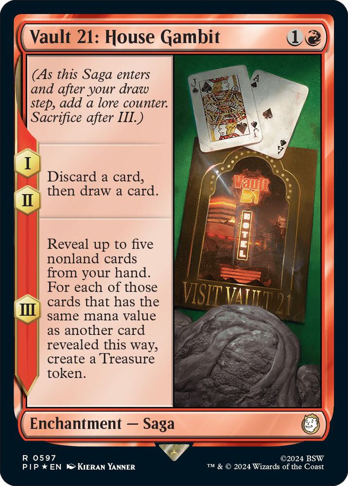 Vault 21: House Gambit (Surge Foil) 597 card from Universes Beyond: Fallout