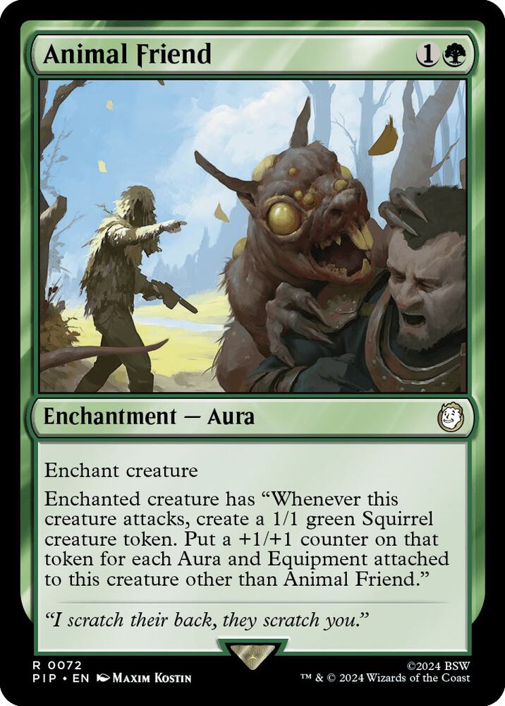 Animal Friend 72 card from Universes Beyond: Fallout