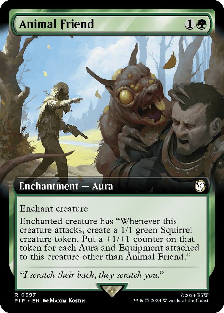 Animal Friend (Extended Art) 397 card from Universes Beyond: Fallout