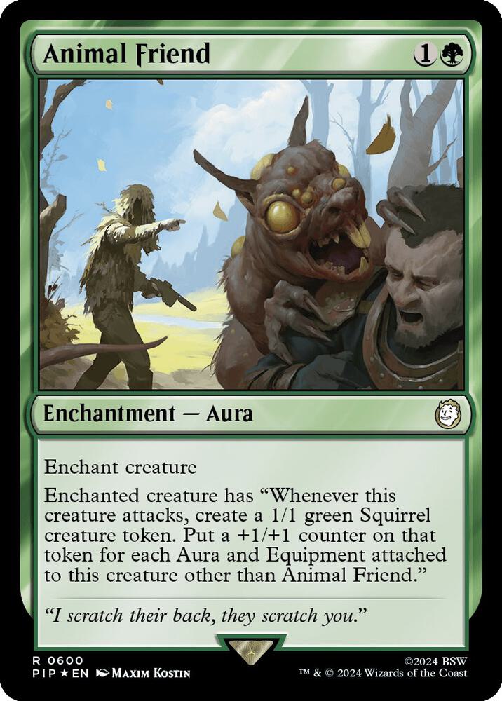 Animal Friend (Surge Foil) 600 card from Universes Beyond: Fallout