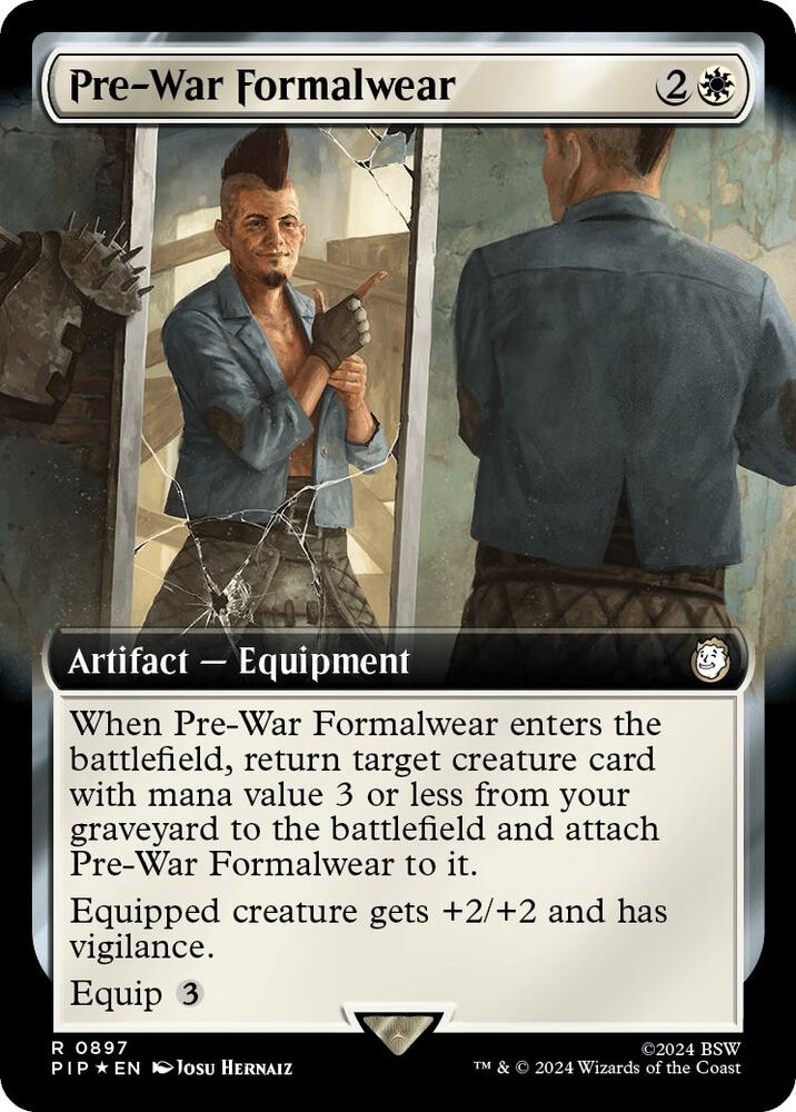 Pre-War Formalwear (Extended Art) (Surge Foil) 897 card from Universes Beyond: Fallout