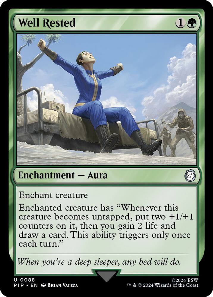 Well Rested 88 card from Universes Beyond: Fallout