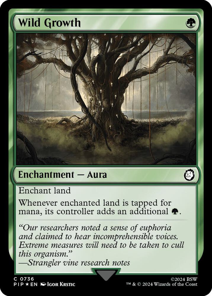 Wild Growth (Surge Foil) 736 card from Universes Beyond: Fallout