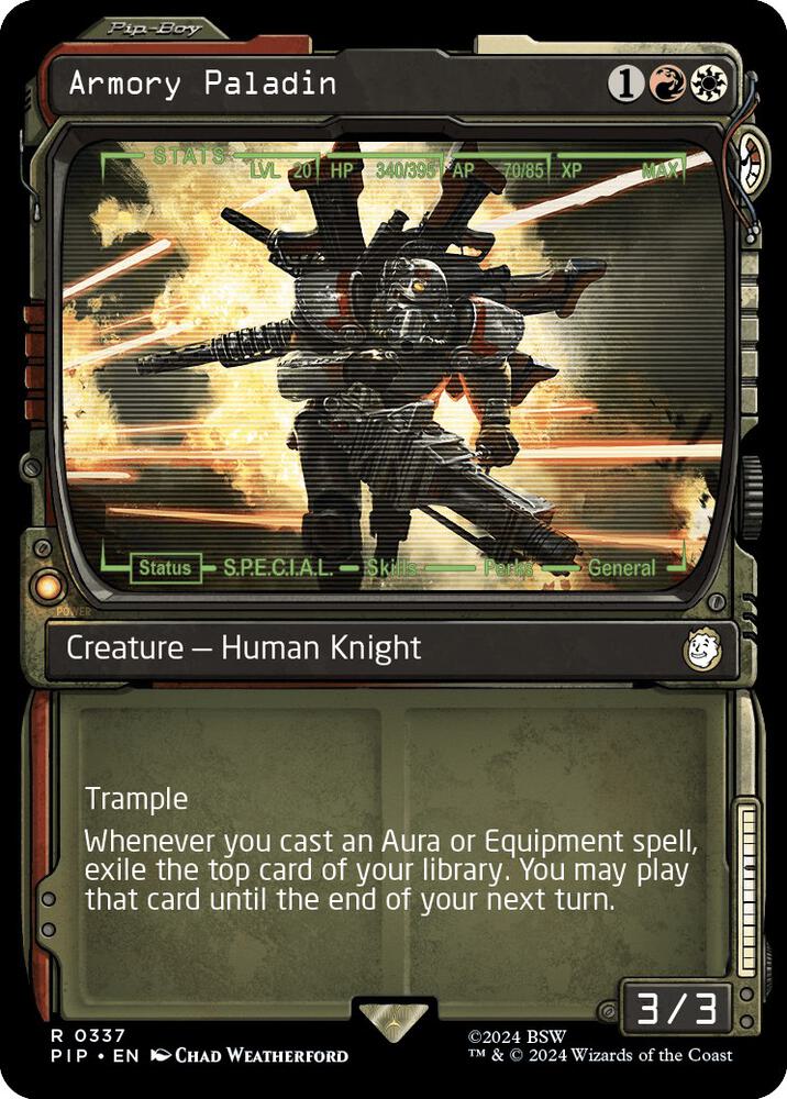 Armory Paladin (Showcase) 337 card from Universes Beyond: Fallout