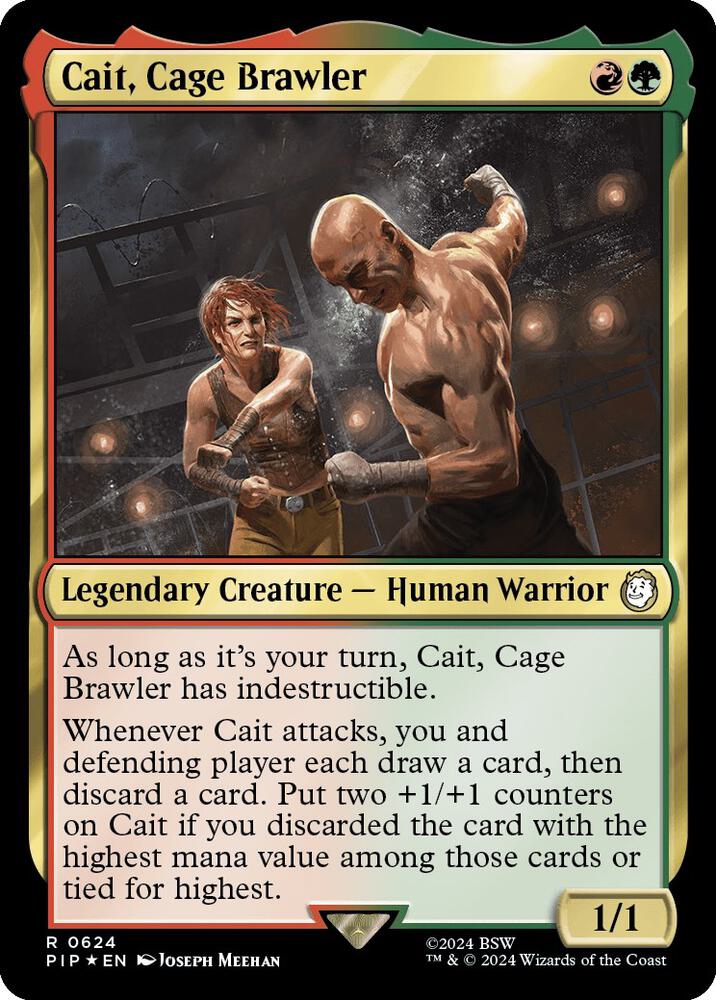 Cait, Cage Brawler (Surge Foil) 624 card from Universes Beyond: Fallout