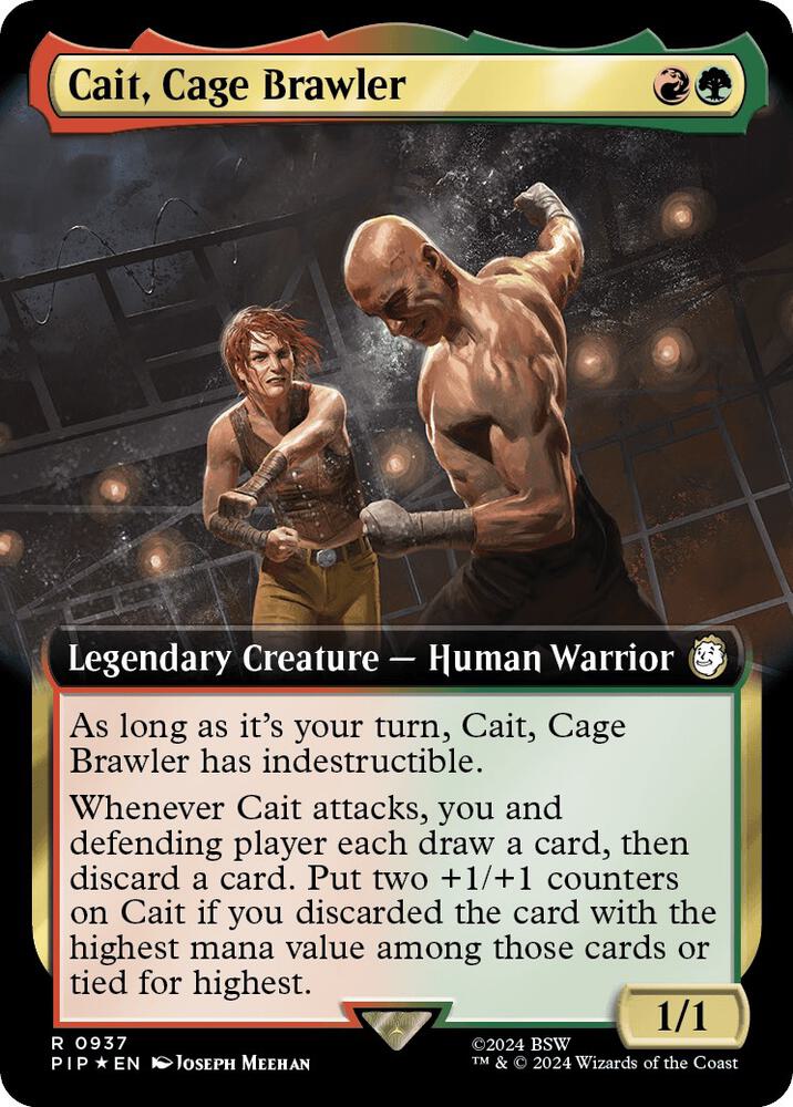 Cait, Cage Brawler (Extended Art) (Surge Foil) 937 card from Universes Beyond: Fallout