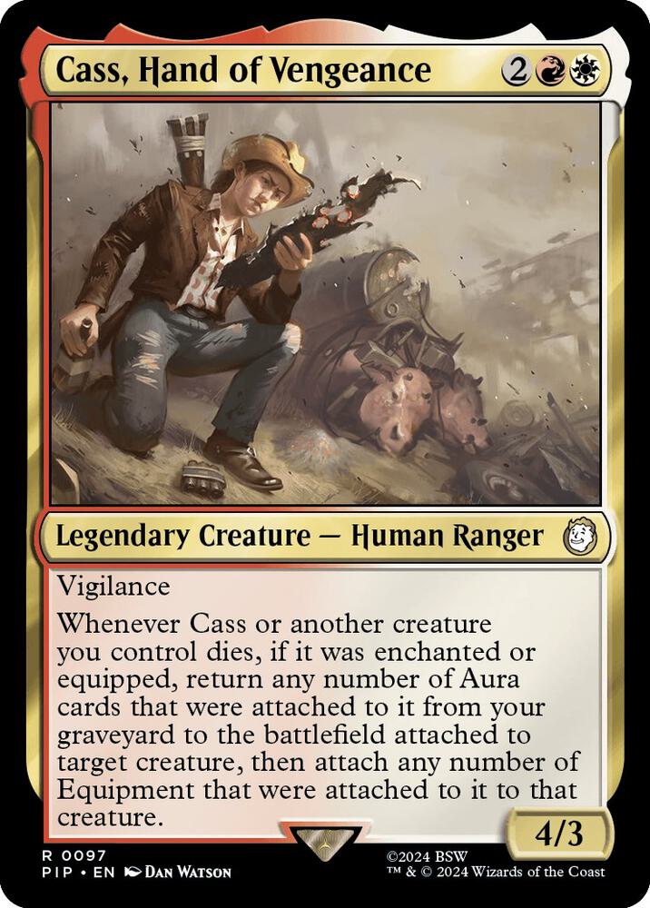Cass, Hand of Vengeance 97 card from Universes Beyond: Fallout