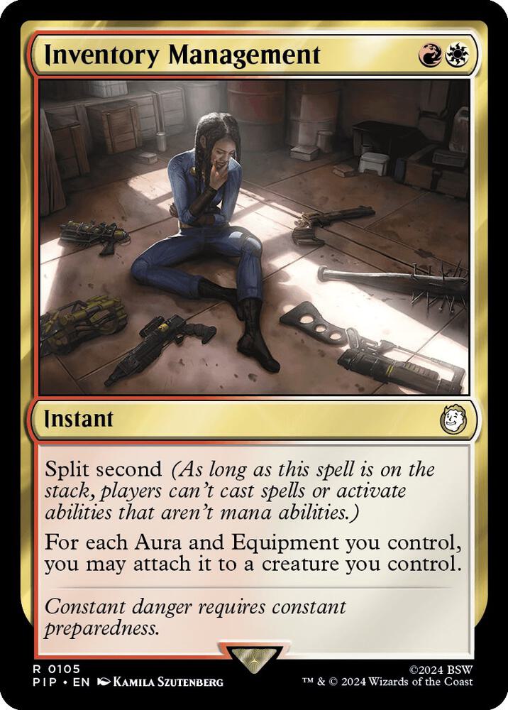 Inventory Management 105 card from Universes Beyond: Fallout
