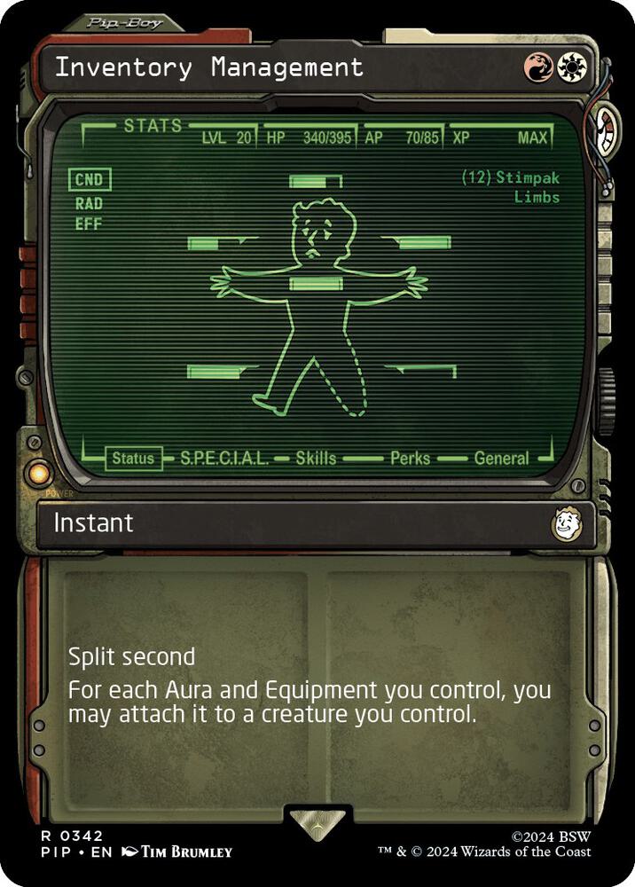 Inventory Management (Showcase) 342 card from Universes Beyond: Fallout