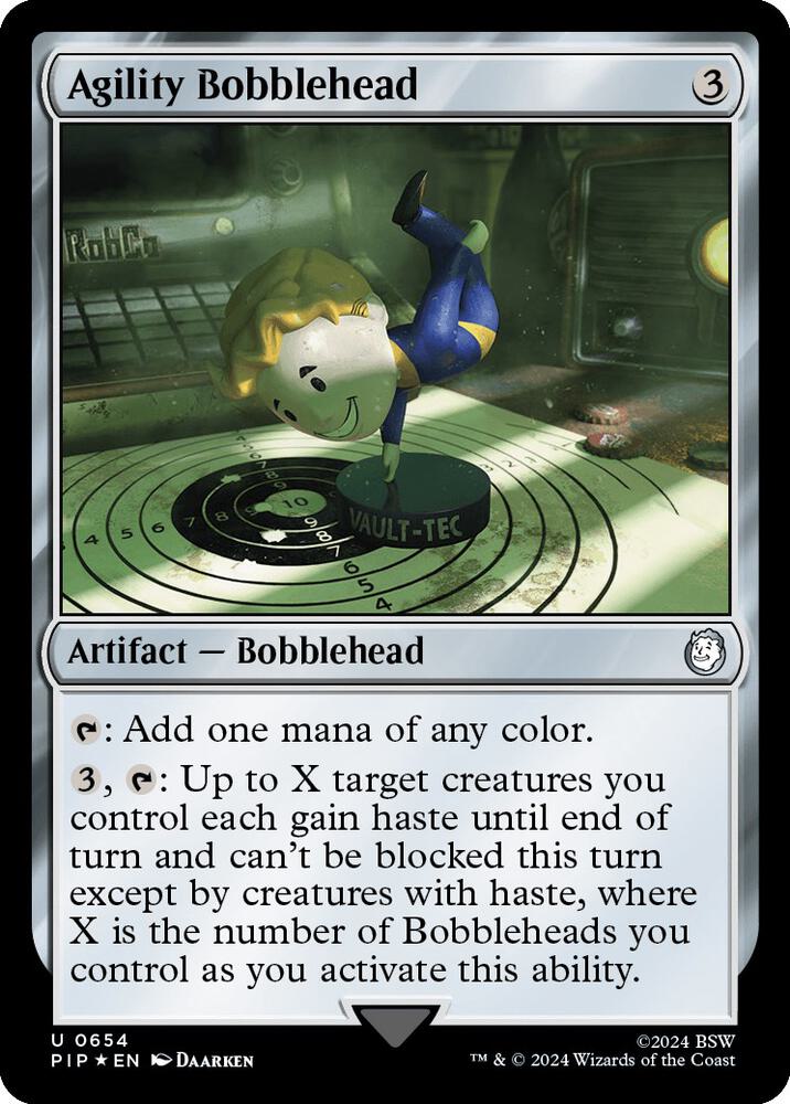 Agility Bobblehead (Surge Foil) 654 card from Universes Beyond: Fallout