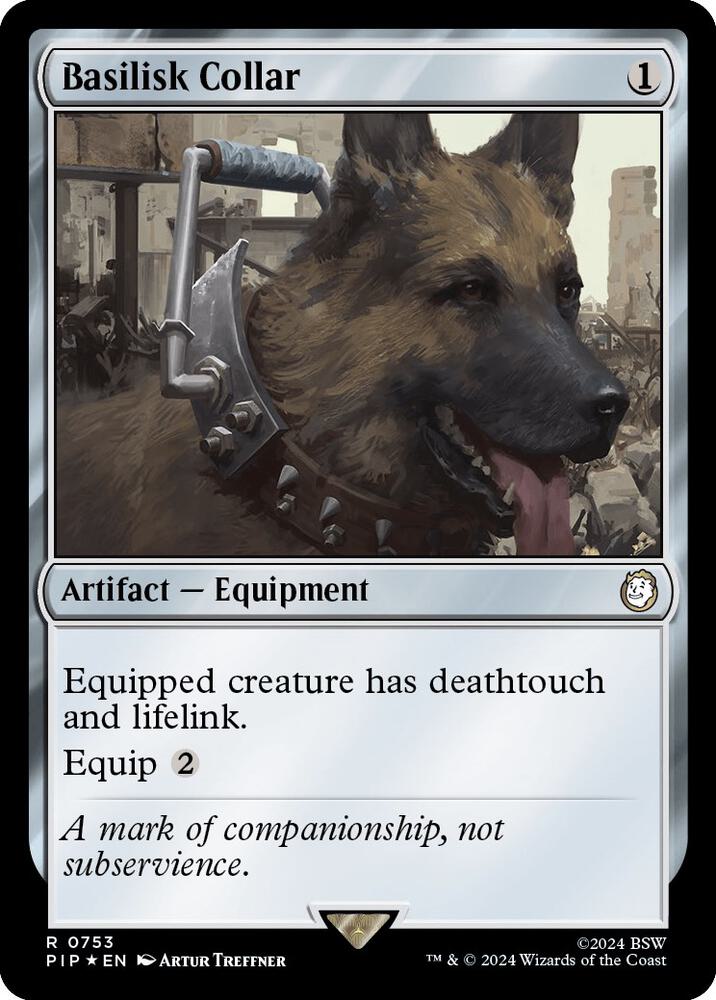 Basilisk Collar (Surge Foil) 753 card from Universes Beyond: Fallout