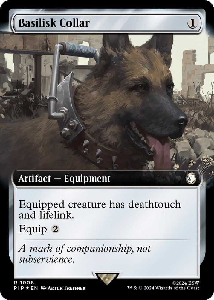 Basilisk Collar (Extended Art) (Surge Foil) 1008 card from Universes Beyond: Fallout