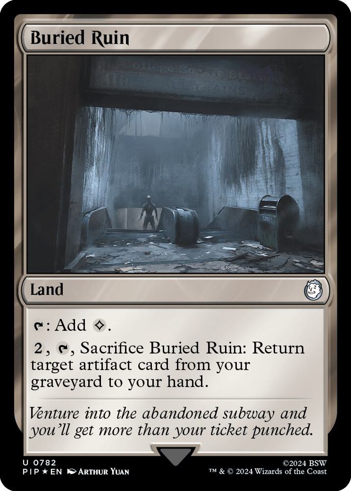 Buried Ruin (Surge Foil) 782 card from Universes Beyond: Fallout