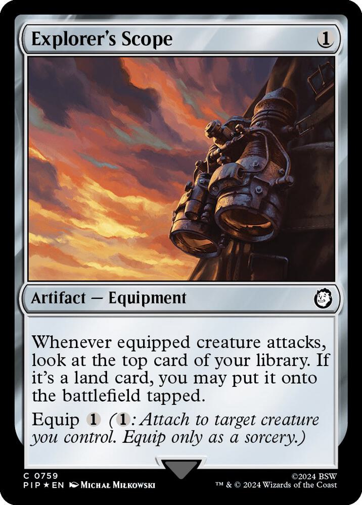 Explorer's Scope (Surge Foil) 759 card from Universes Beyond: Fallout