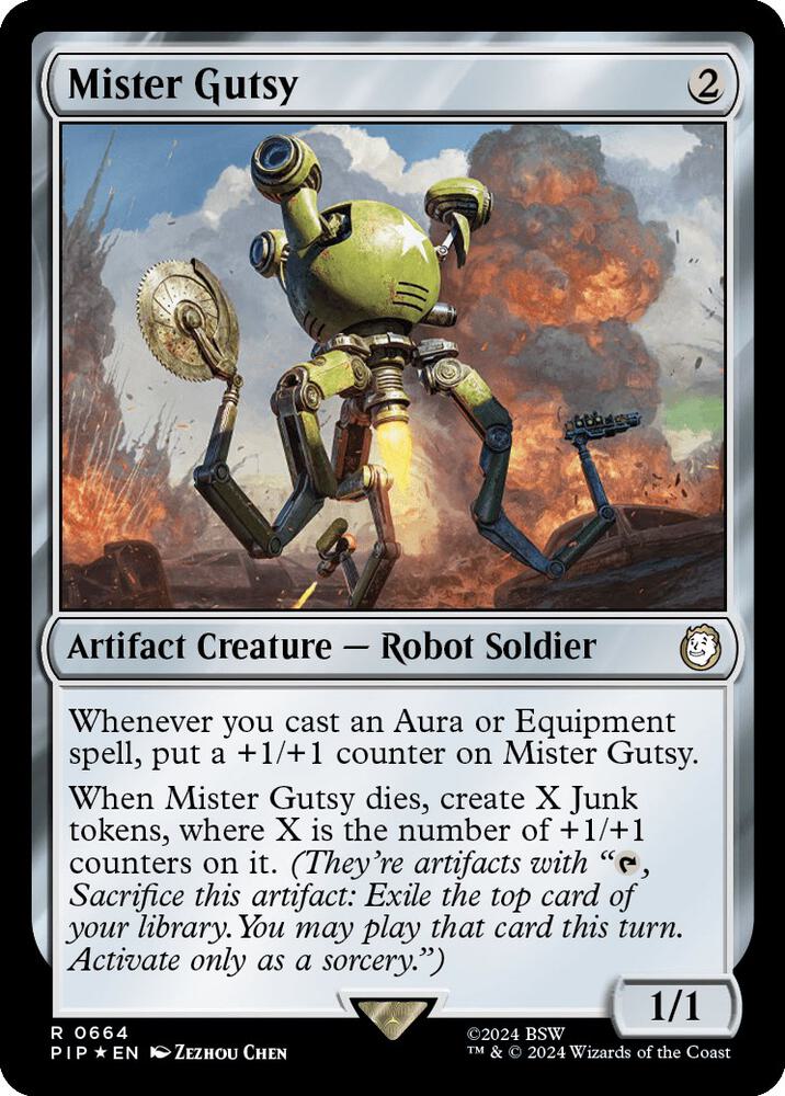 Mister Gutsy (Surge Foil) 664 card from Universes Beyond: Fallout