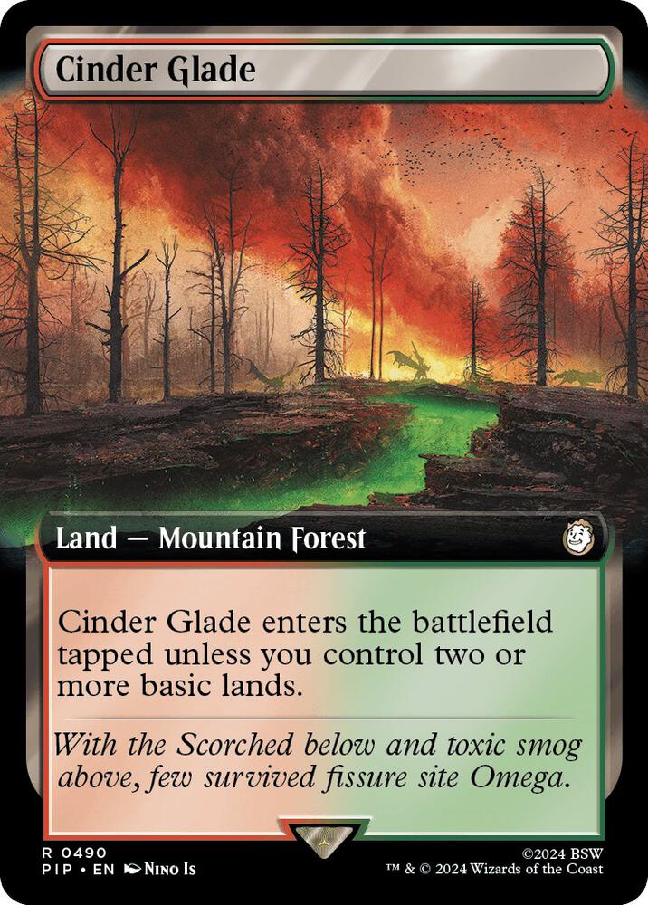 Cinder Glade (Extended Art) 490 card from Universes Beyond: Fallout