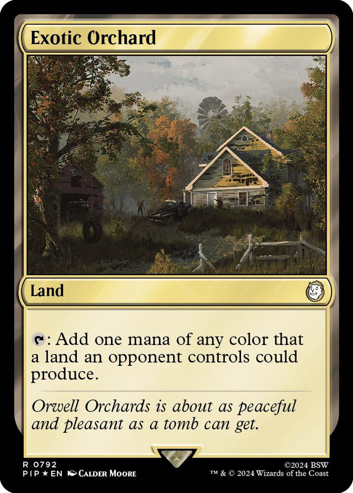 Exotic Orchard (Surge Foil) 792 card from Universes Beyond: Fallout