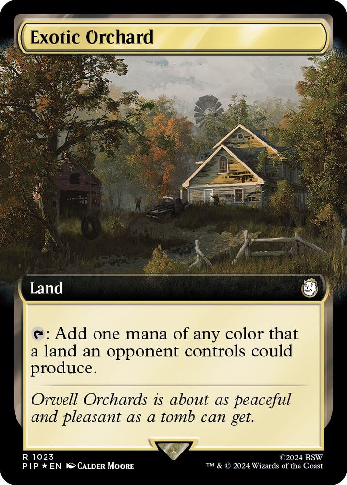 Exotic Orchard (Extended Art) (Surge Foil) 1023 card from Universes Beyond: Fallout