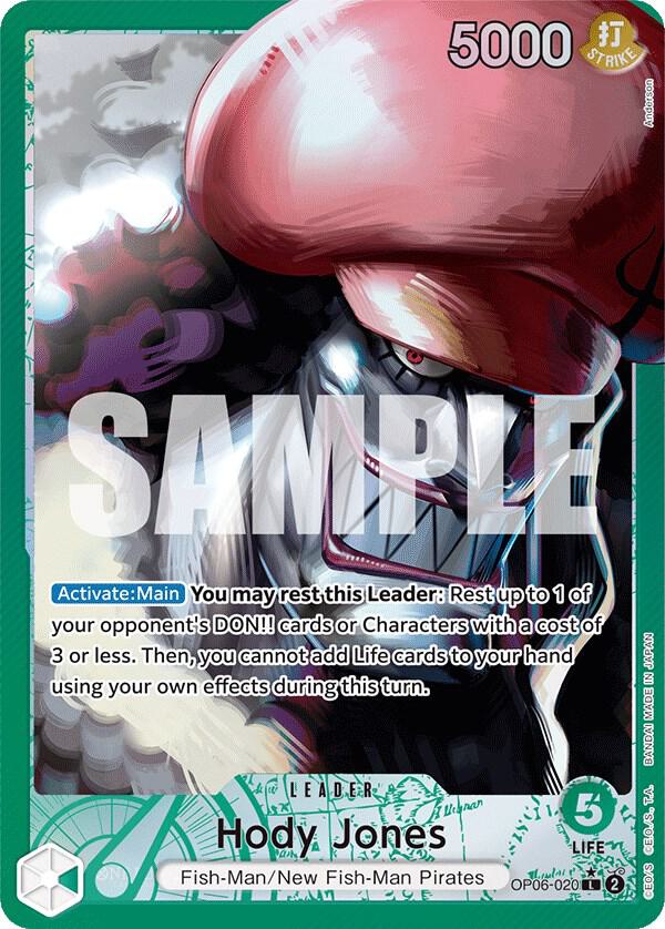 Hody Jones (Alternate Art) OP06-020 card from Wings of the Captain