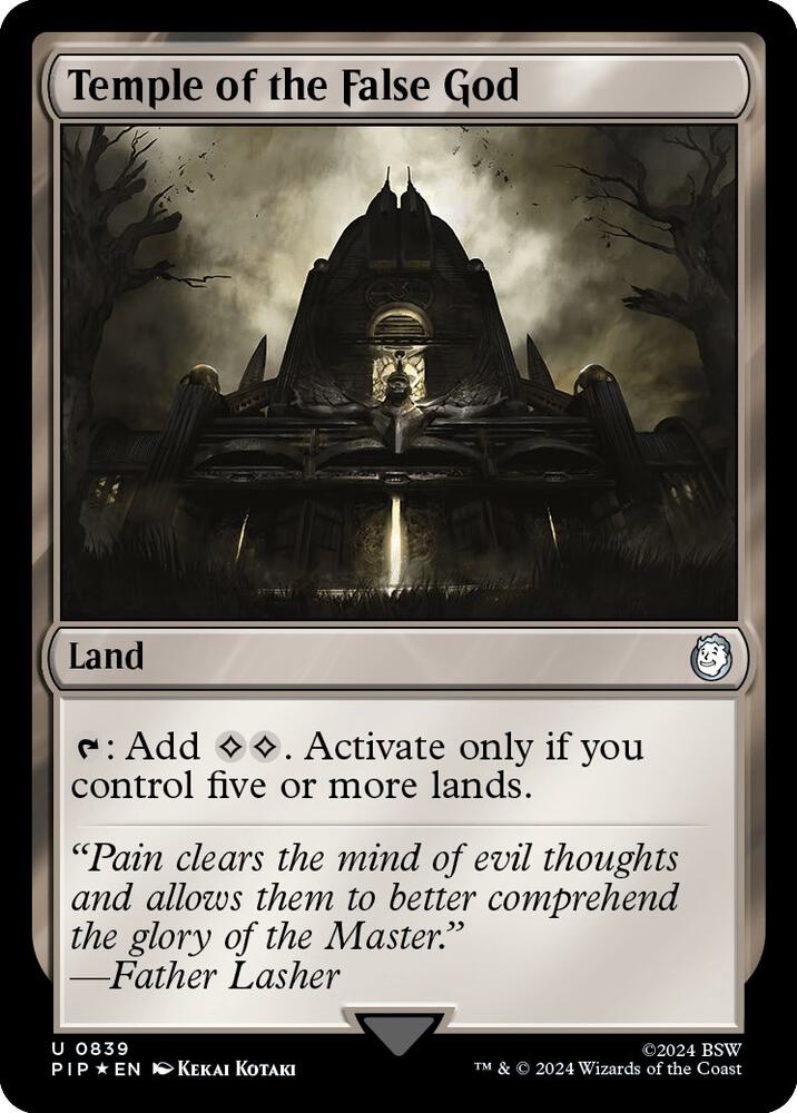 Temple of the False God (Surge Foil) 839 card from Universes Beyond: Fallout