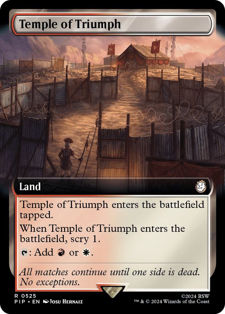 Temple of Triumph (Extended Art) 525 card from Universes Beyond: Fallout