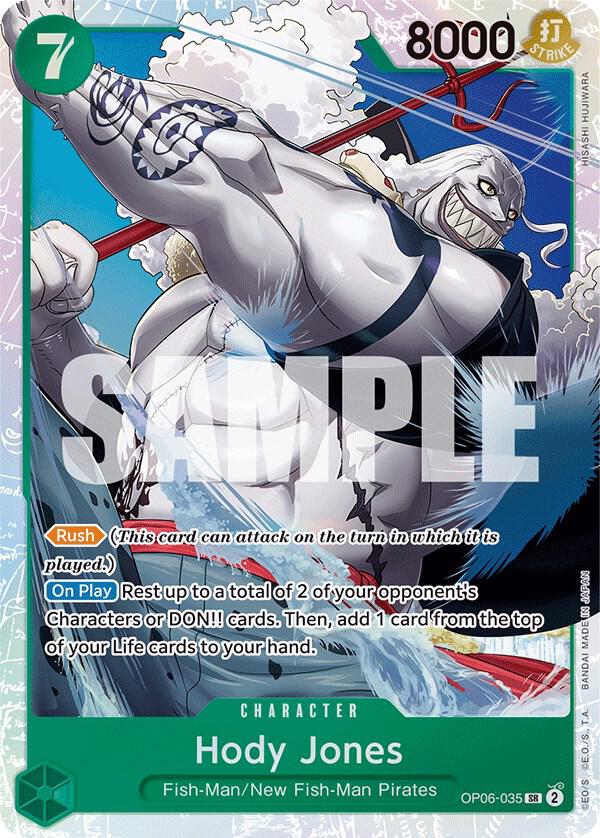 Hody Jones OP06-035 card from Wings of the Captain