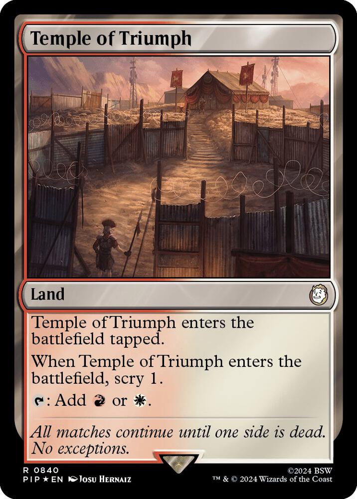 Temple of Triumph (Surge Foil) 840 card from Universes Beyond: Fallout