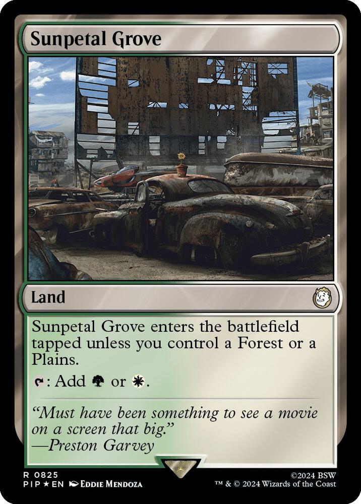 Sunpetal Grove (Surge Foil) 825 card from Universes Beyond: Fallout