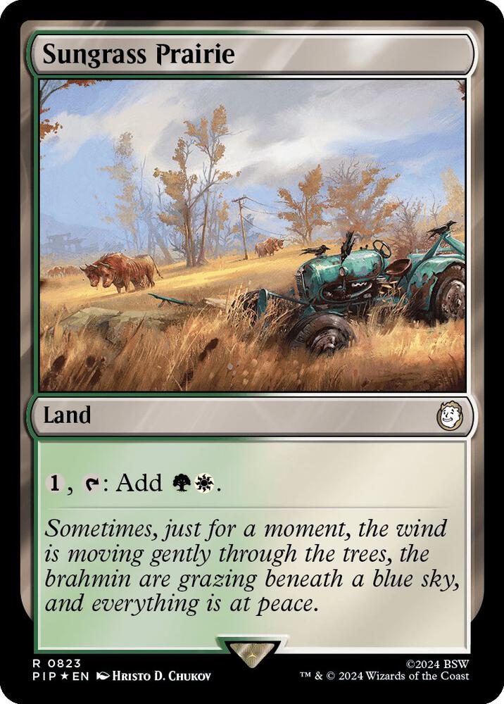Sungrass Prairie (Surge Foil) 823 card from Universes Beyond: Fallout