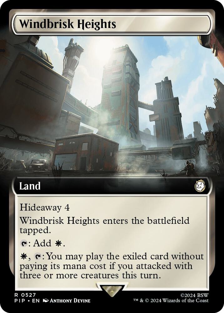 Windbrisk Heights (Extended Art) 527 card from Universes Beyond: Fallout