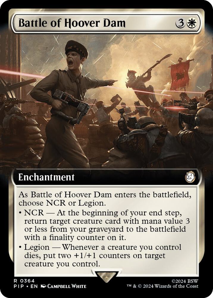 Battle of Hoover Dam (Extended Art) 364 card from Universes Beyond: Fallout