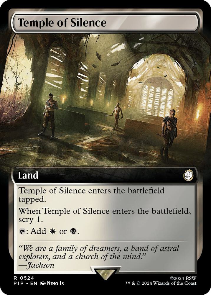 Temple of Silence (Extended Art) 524 card from Universes Beyond: Fallout