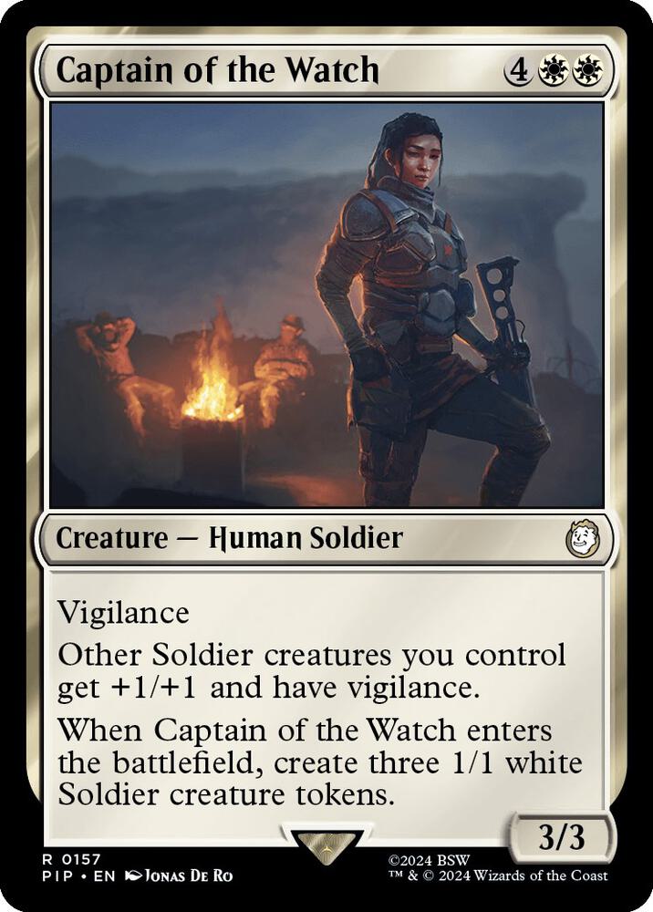 Captain of the Watch 157 card from Universes Beyond: Fallout