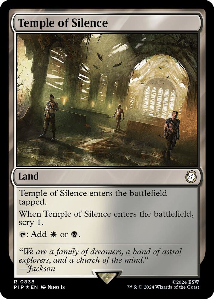 Temple of Silence (Surge Foil) 838 card from Universes Beyond: Fallout