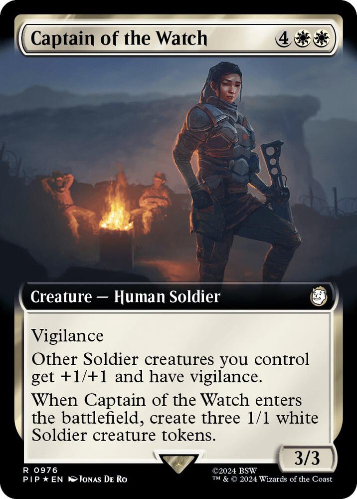 Captain of the Watch (Extended Art) (Surge Foil) 976 card from Universes Beyond: Fallout