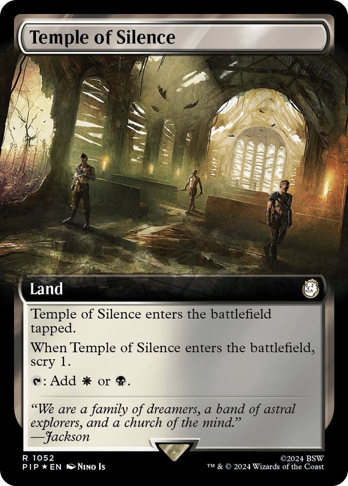 Temple of Silence (Extended Art) (Surge Foil) 1052 card from Universes Beyond: Fallout