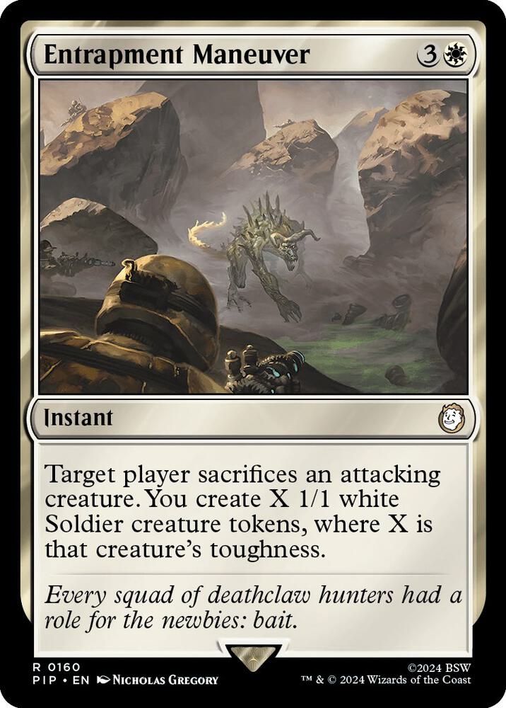 Entrapment Maneuver 160 card from Universes Beyond: Fallout