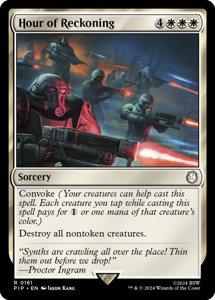 Hour of Reckoning 161 card from Universes Beyond: Fallout