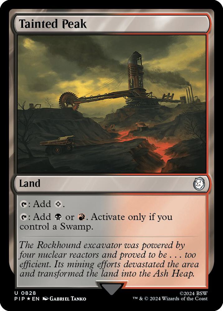 Tainted Peak (Surge Foil) 828 card from Universes Beyond: Fallout