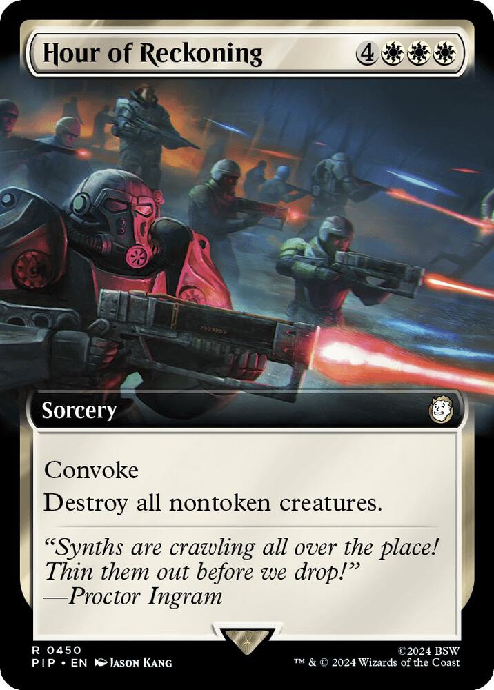 Hour of Reckoning (Extended Art) 450 card from Universes Beyond: Fallout