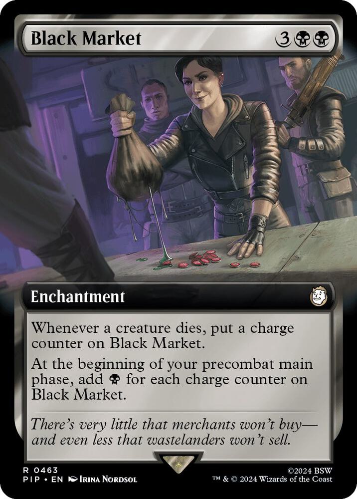 Black Market (Extended Art) 463 card from Universes Beyond: Fallout