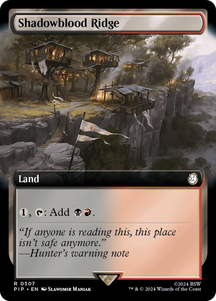 Shadowblood Ridge (Extended Art) 507 card from Universes Beyond: Fallout