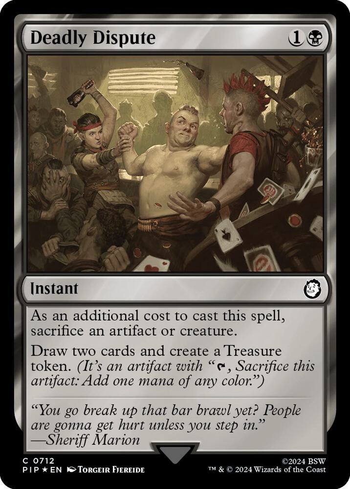 Deadly Dispute (Surge Foil) 712 card from Universes Beyond: Fallout