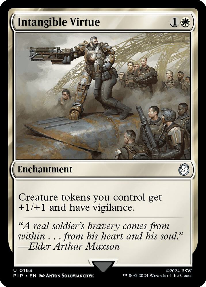 Intangible Virtue 163 card from Universes Beyond: Fallout