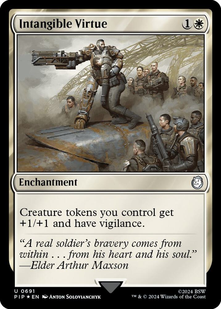 Intangible Virtue (Surge Foil) 691 card from Universes Beyond: Fallout