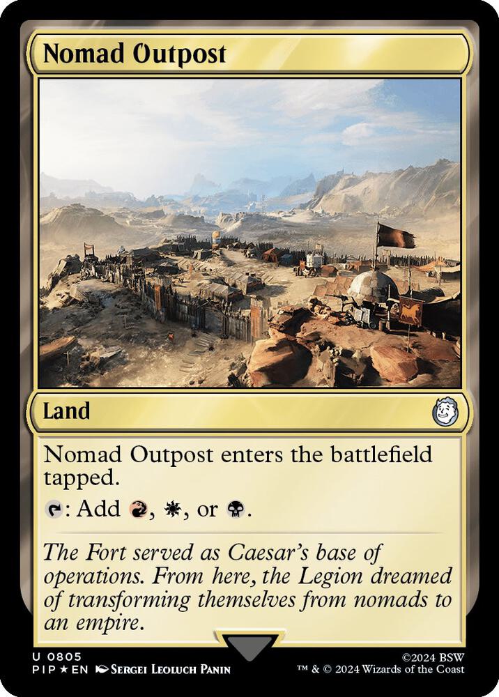 Nomad Outpost (Surge Foil) 805 card from Universes Beyond: Fallout