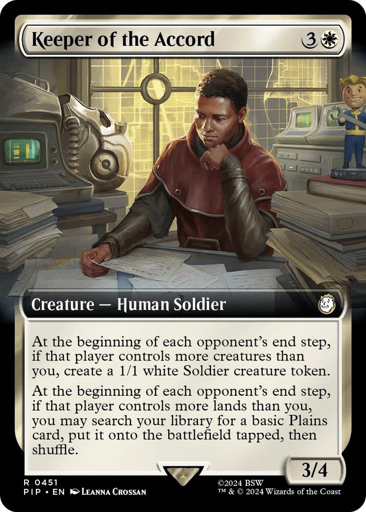Keeper of the Accord (Extended Art) 451 card from Universes Beyond: Fallout