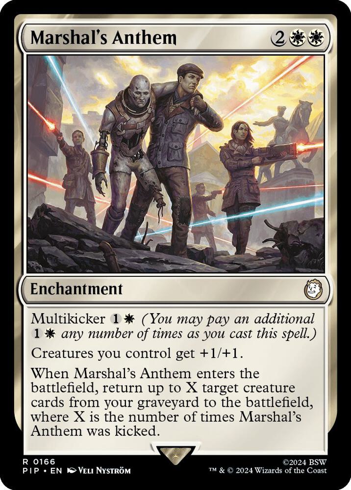 Marshal's Anthem 166 card from Universes Beyond: Fallout