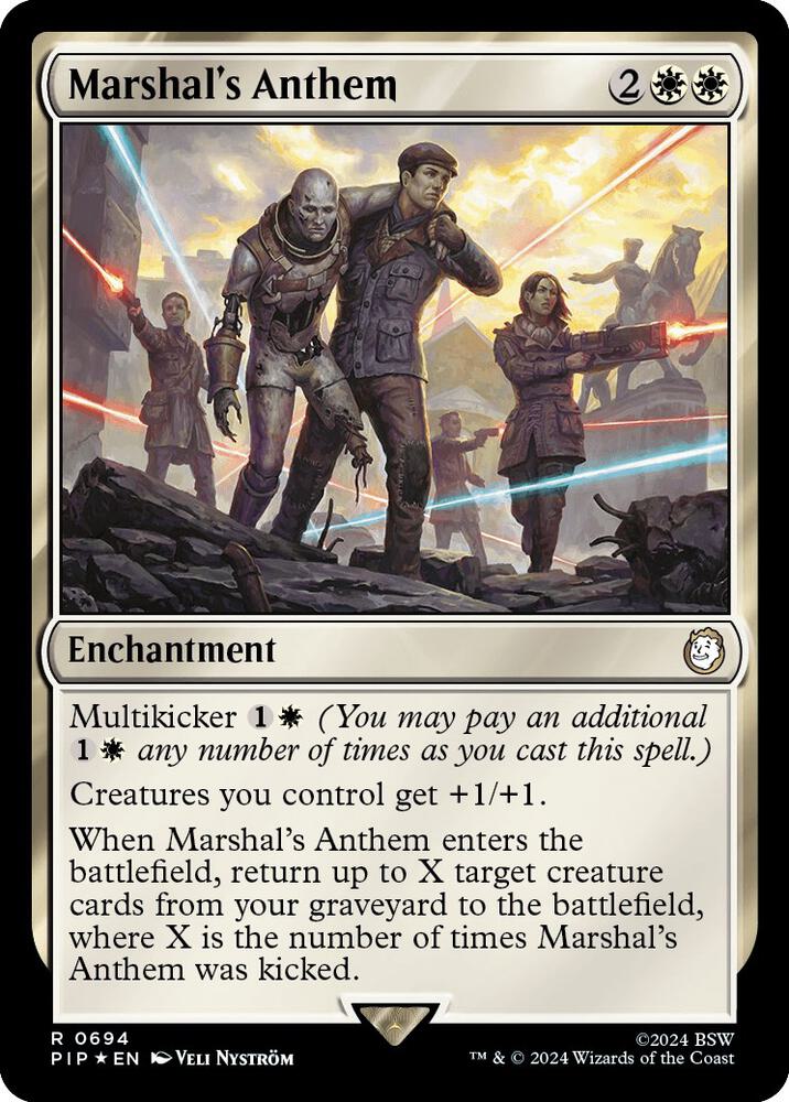Marshal's Anthem (Surge Foil) 694 card from Universes Beyond: Fallout